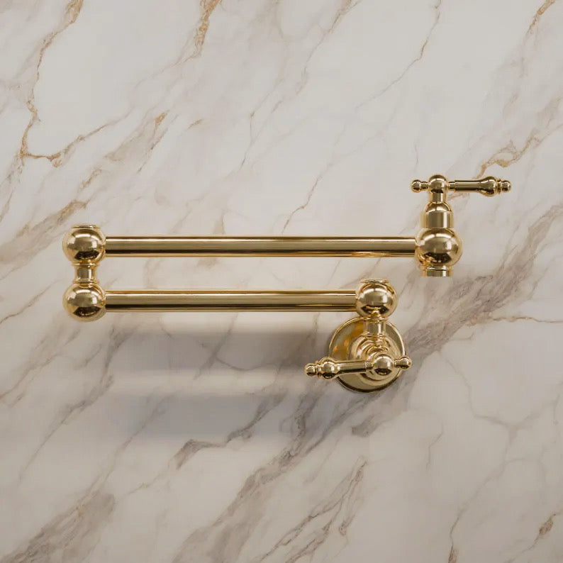 Unlacquered Classic Brass Pot Filler Faucet