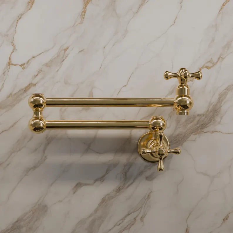 Unlacquered Classic Brass Pot Filler Faucet