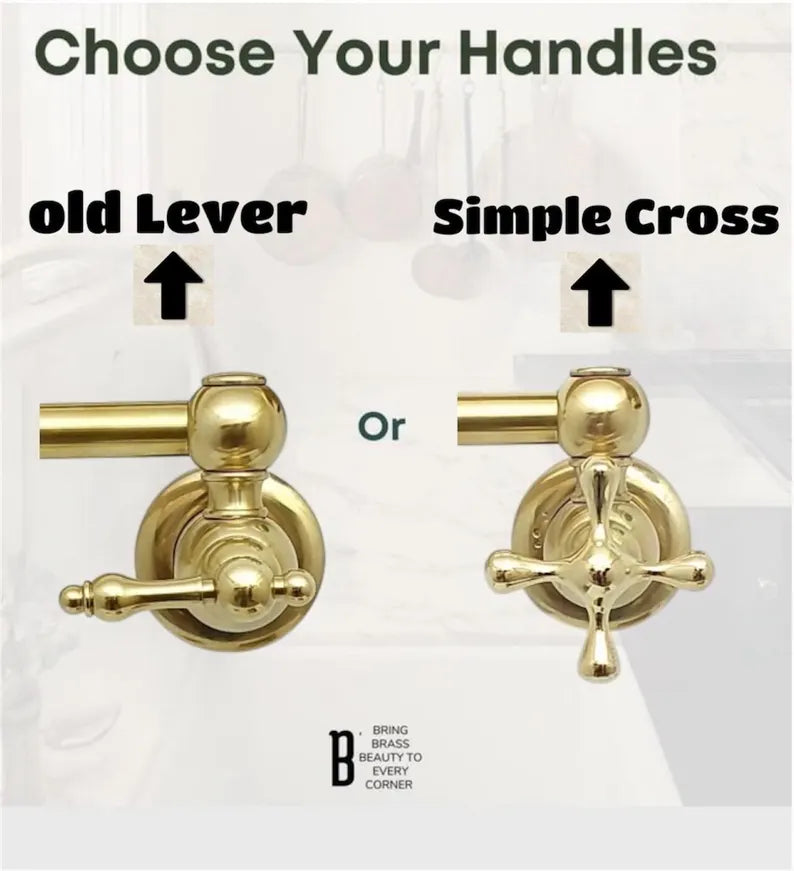 Unlacquered Classic Brass Pot Filler Faucet