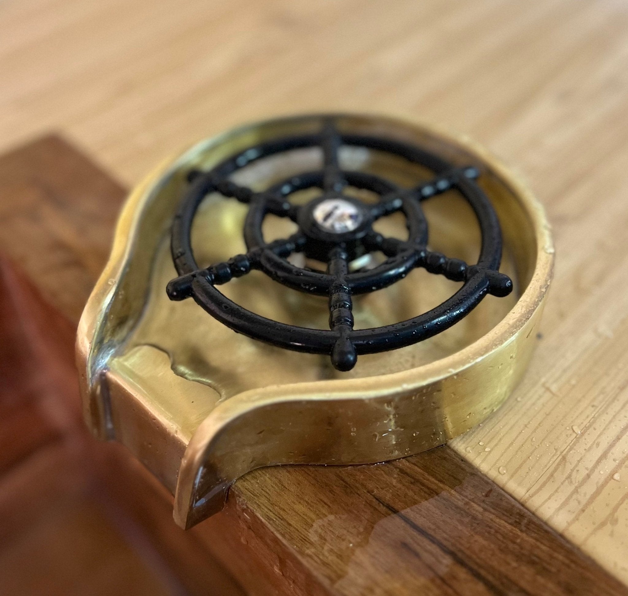 Unlacquered Brass Glass Rinser