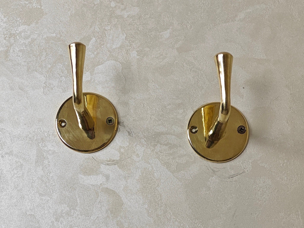 Unlacquered Brass Handmade Coat Rack