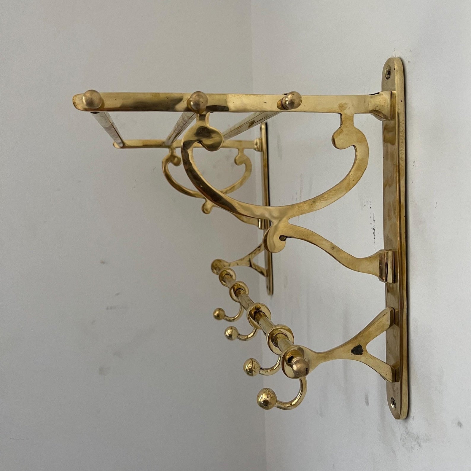 Unlacquered Brass Towel Rack