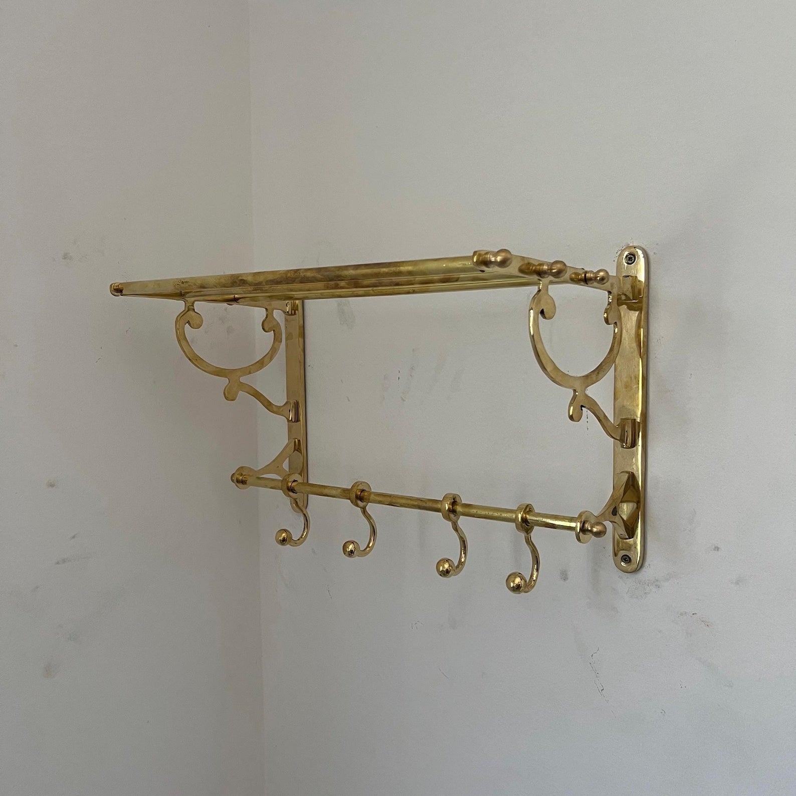 Unlacquered Brass Towel Rack