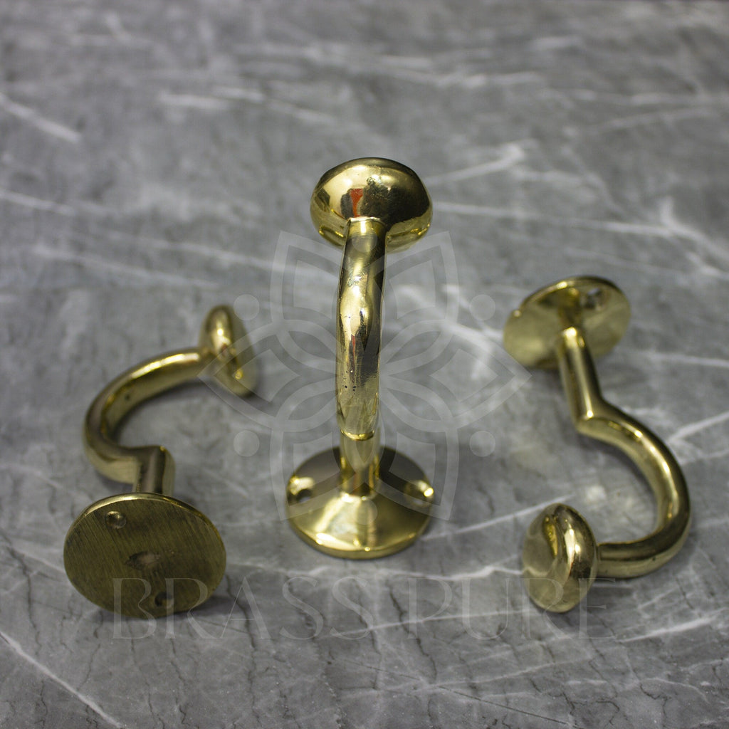 Unlacquered Brass Wall Hooks Crescent