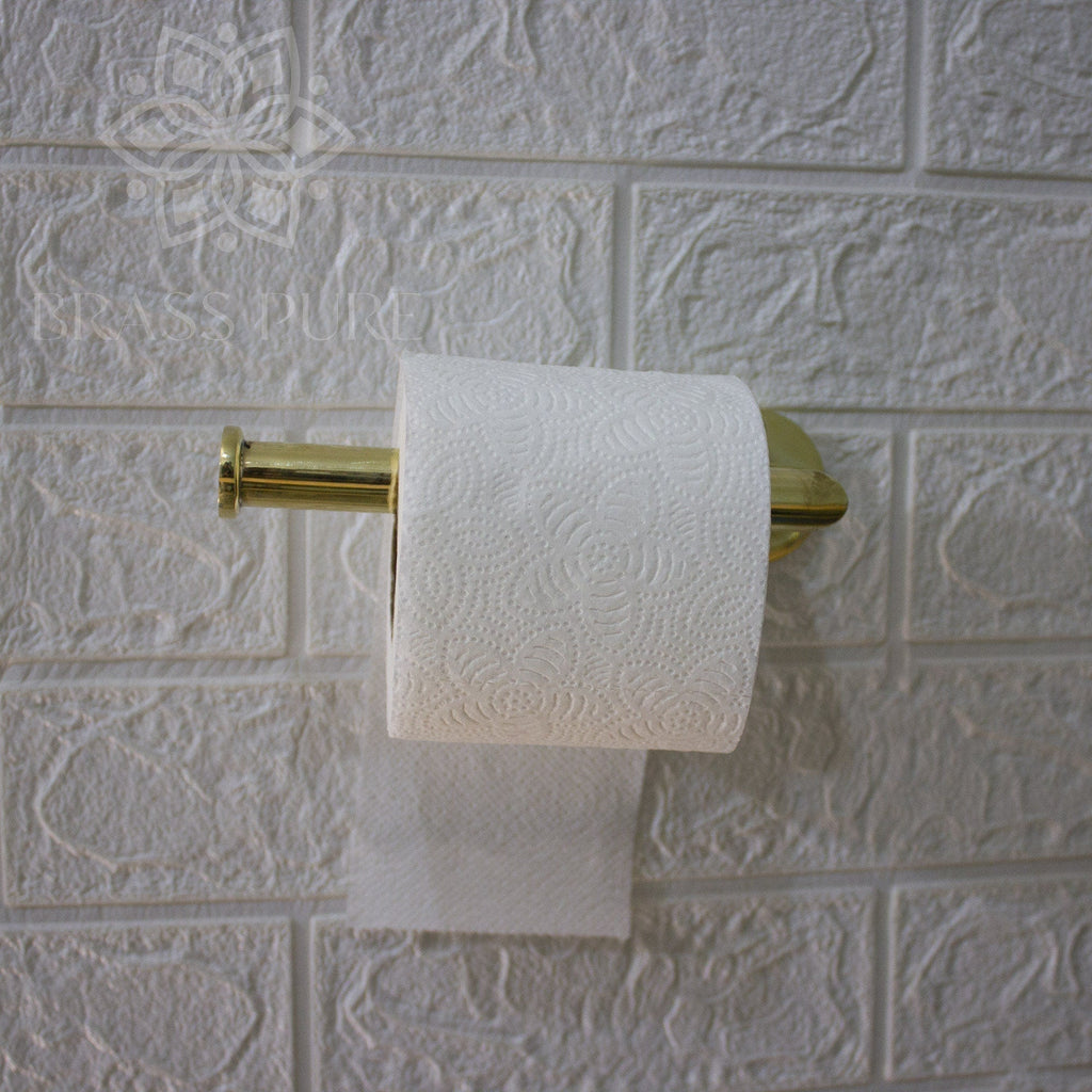 Unlacquered Brass Wall Mount Toilet Paper Holder