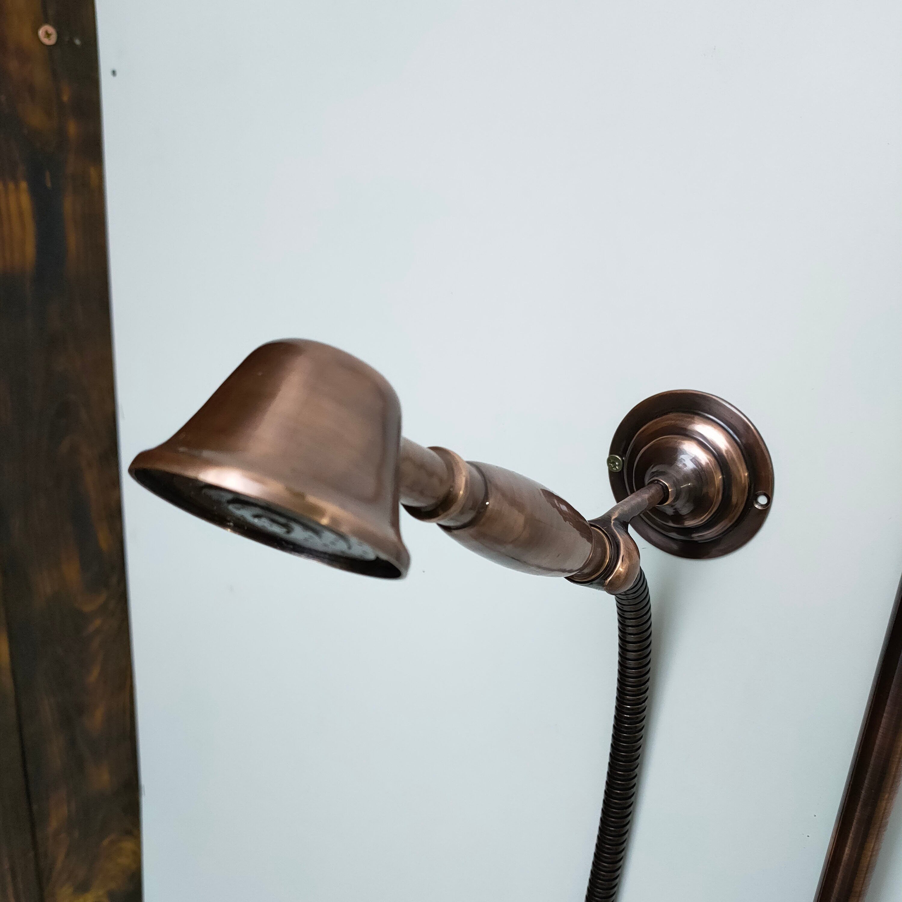 Copper Shower Mixer, 8" Round Copper Shower head and Hand Shower